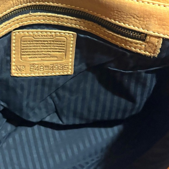 Coach Tan distressed  suede Leather Crossbody Bag - Picture 8 of 9